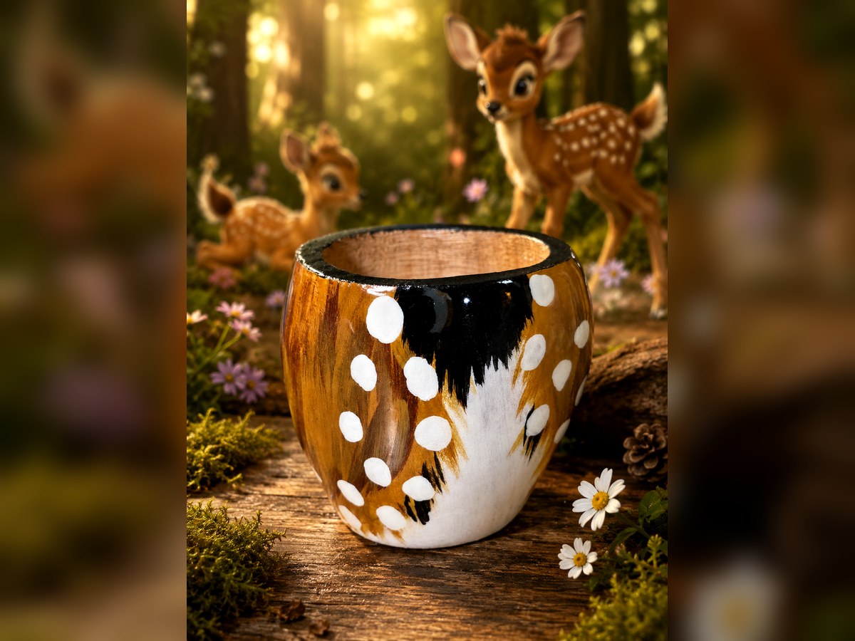 Mate artesanal Bambi pintado a mano por ElyVentas